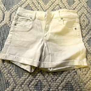 American Eagle white denim shorts
